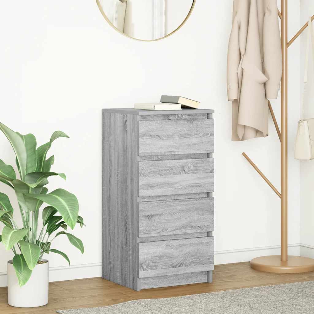 "Spring Sale"Sideboard/Kommode - elegantes Design - Buffetschrank - Grau Sonoma 37,5x35x76cm Holzwerkstoff NEU602825 - Kommoden
