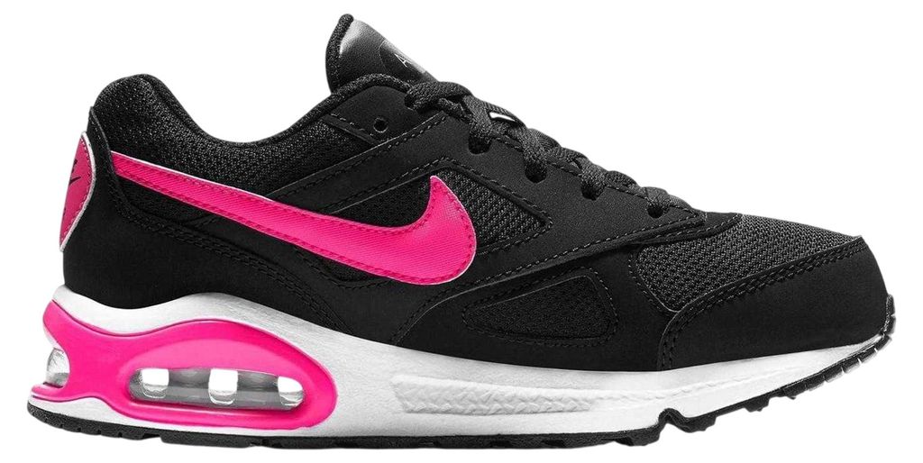 Nike - "Air Max Ivo" Logo Sneaker für Mädchen, Leder GT21194 (34 EU) (Schwarz/Pink)