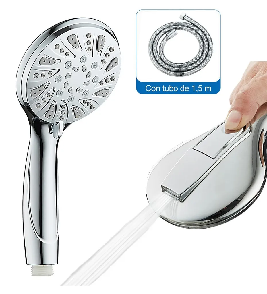 Douchette Propulsion Jet BL-5013P avec 5 Modes d'Eau et Flexible 1,5m