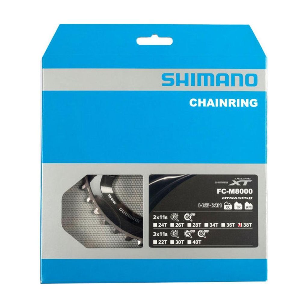 Shimano Y1RL98090 Koło łańcuchowe 96 BCD-Asymetryczny 38T Zdjęcie produktu 