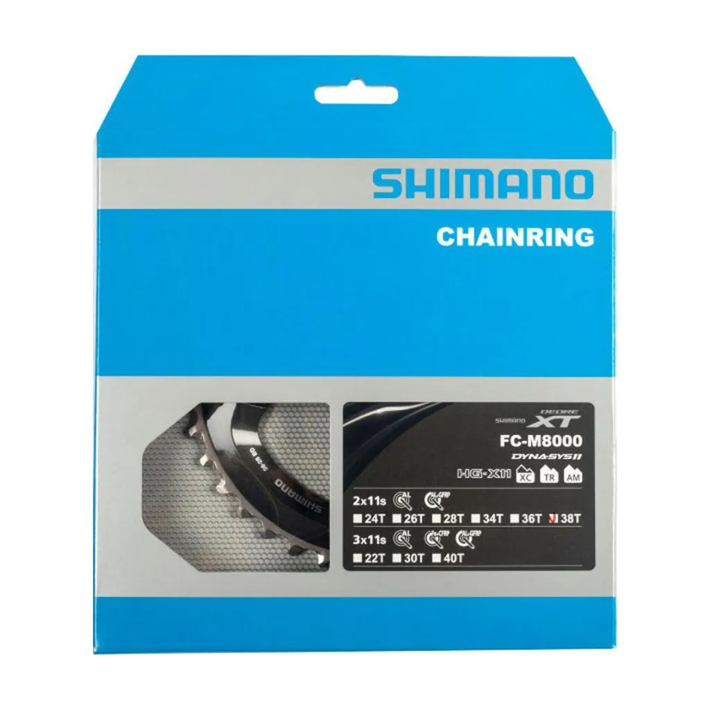 Plateau Shimano XT M8000 38T Y1RL98090 : Performance et Durabilité 11V