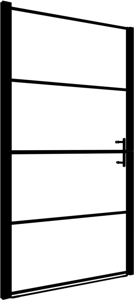 Möbel Duschtür - Modernes Design - Mattes Hartglas 100x178 cm Schwarz - Duschabtrennungen CLORIS7602370