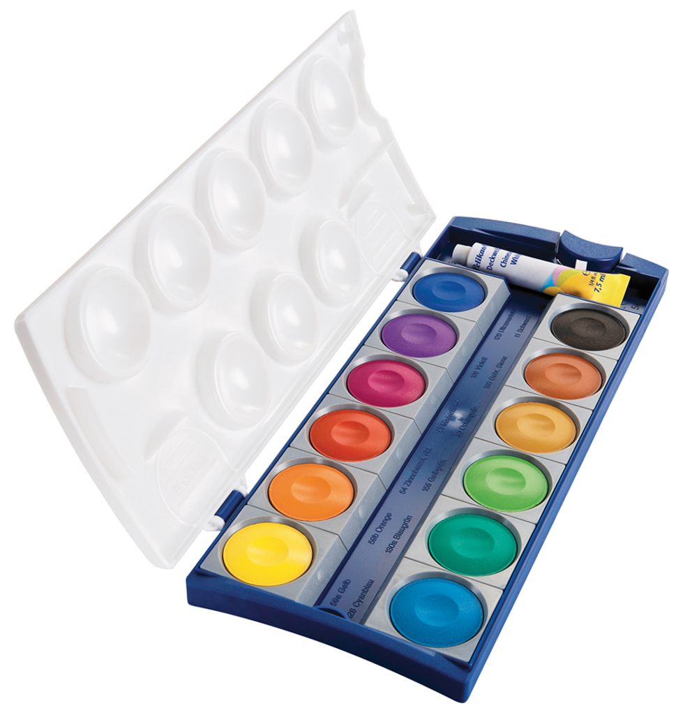 Malkaste 24 Farben Tuschkasten Pelikan Farbkasten Procolor® Deckfarbkasten 