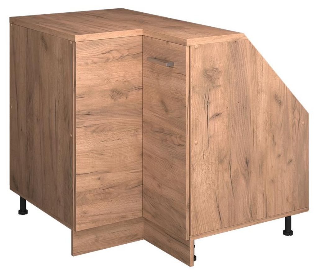Dachschrägenschrank Eckschrank Vicco Rion Goldkraft Eiche 75.6 x 81.6 cm mit 1 Tür, Schrankkorpus 60 cm Tiefe, Model 60400