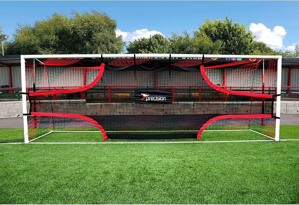 Filet de tir football Target Shot 24x8 ft nylon ultra-résistant noir mat