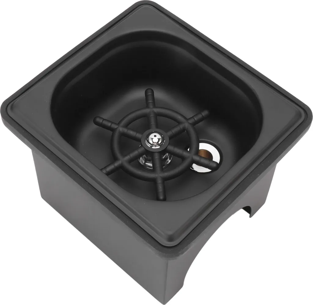 Krugspüler Edelstahl Frei von Öffnung Küchenspüle Automatisch Glas Tasse Waschmaschine für Hotel Bar Kaffee Milch Tee Tasse Schwarz Klein