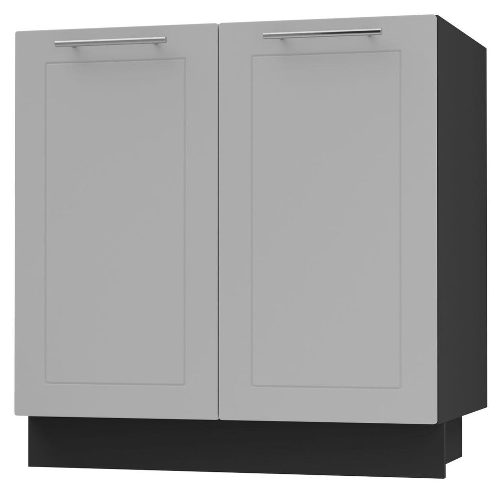 Spülenunterschrank BARI 80x82cm lackiert Farbe wählbar BA-D8Z/80,RAL 7040 fenstergrau matt,schwarz