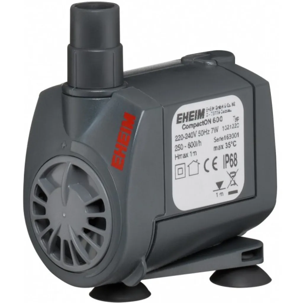 Pompe aquarium compactON 600 pour circulation d'eau et décantation efficace