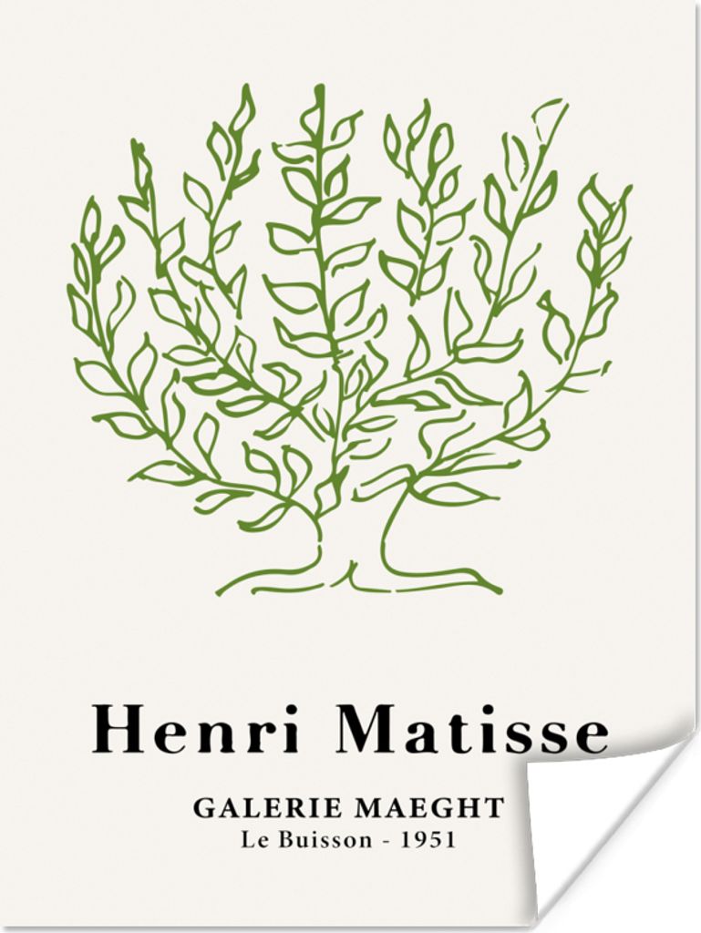 MuchoWow Poster Matisse - Baum - Grün - Natur - Kunst 30x40 cm - Wandplakat - Poster Kinderzimmer