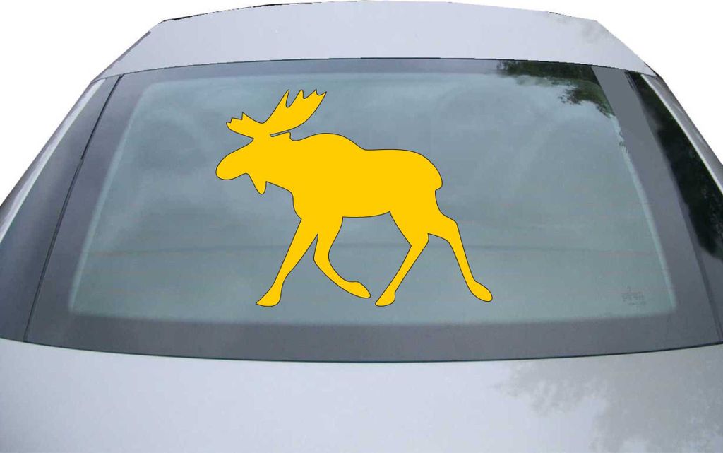 Indigos UG - Aufkleber Heckscheibe & Motorklappe DE2443 - gold - 600x471 mm - Schweden - Auto Scheiben Fenster Heckklappe Tuning Racing JDM - Die cut