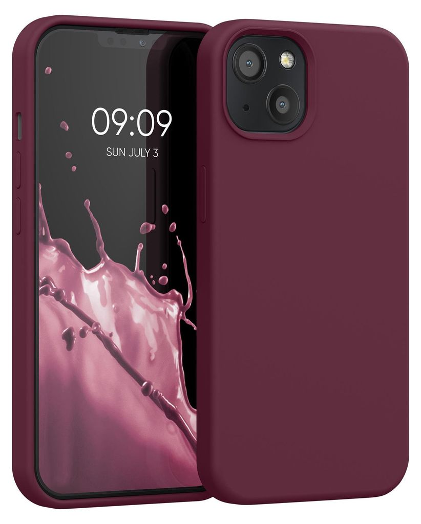 kwmobile Handyhülle für iPhone 13 Hülle, für iPhone 13 Case - Hülle Silikon - kabelloses Laden - Tawny Red