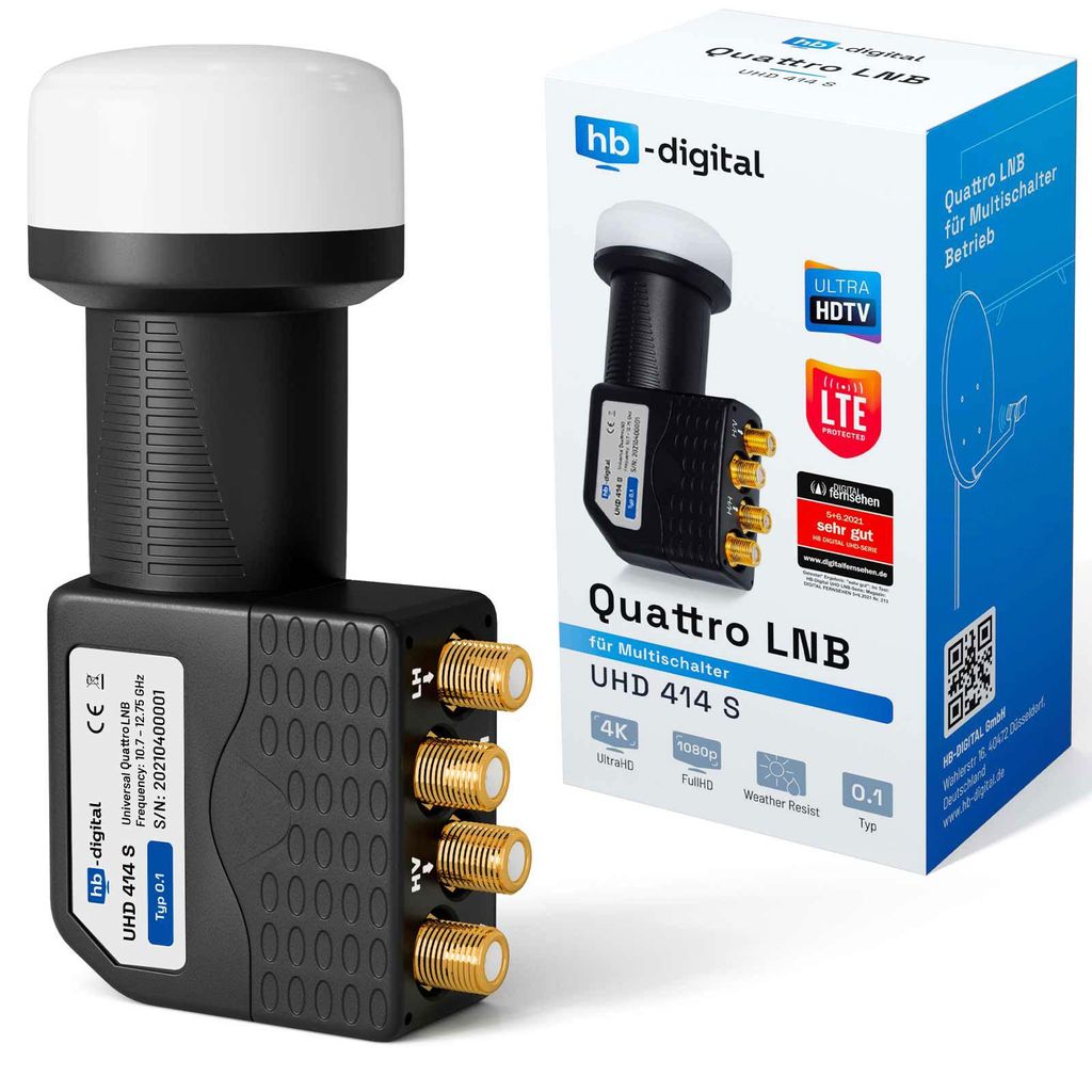 hb-digital LNB Quattro UHD 414 S für Multischalter Produktbild 