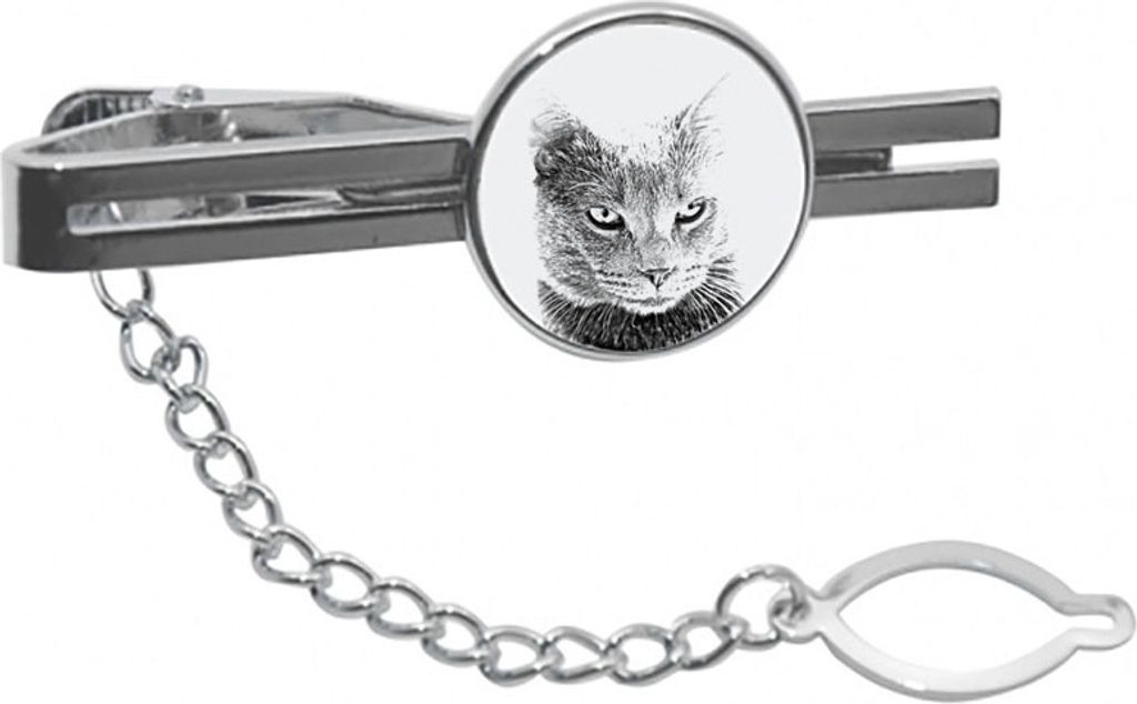 Chartreux - Krawattenklammer mit Katzenmotiv, personalisierter Krawattenclip, einzigartiges Geschenk für Männer von der Marke Art-Dog