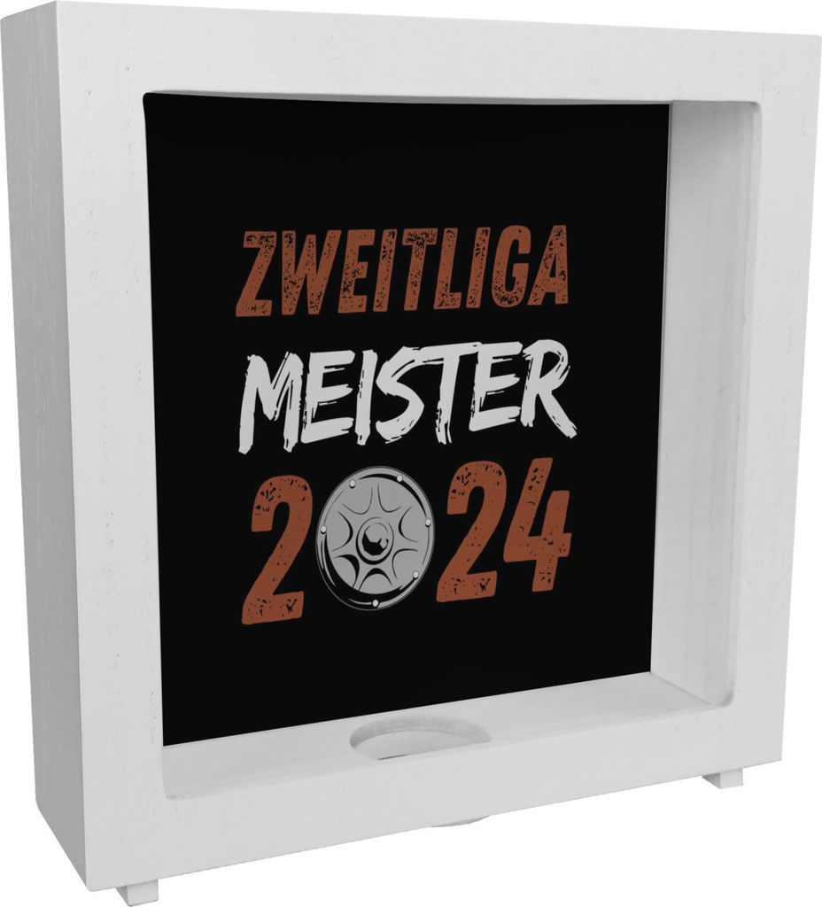 St. Pauli Meisterschale Rahmen Spardose aus Holz mit Spruch Zweitliga Meister