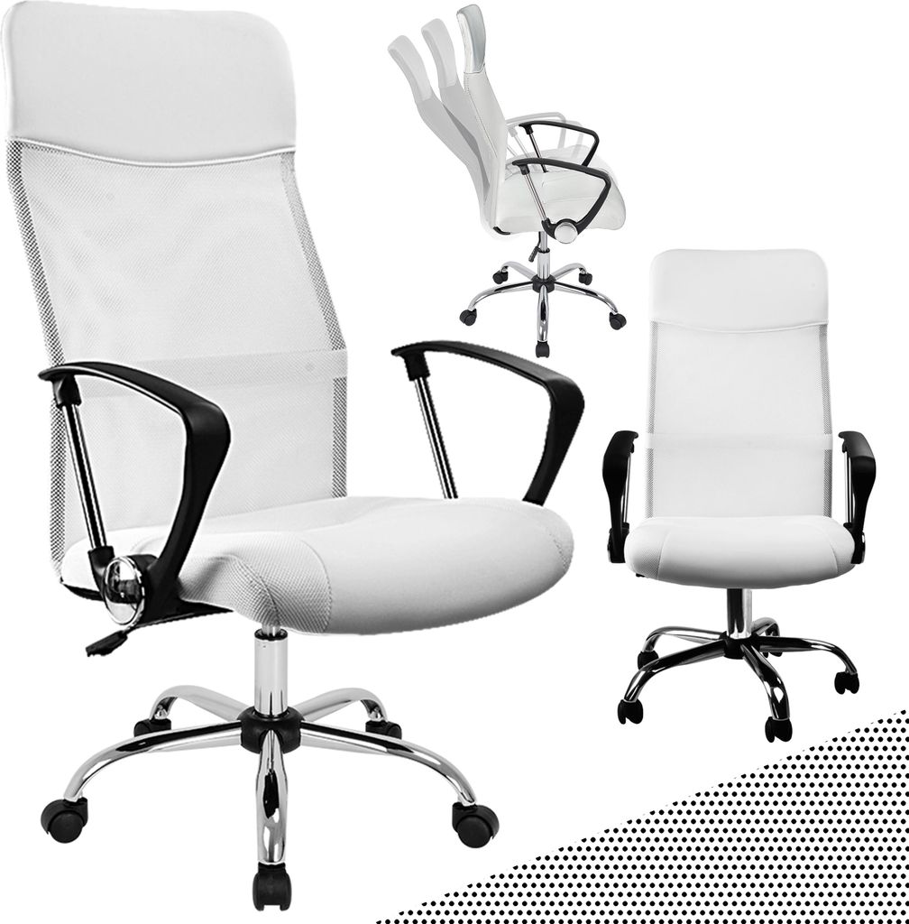 Casaria Fauteuil de bureau Blanc Pivotant Ergonomique Image du produit 