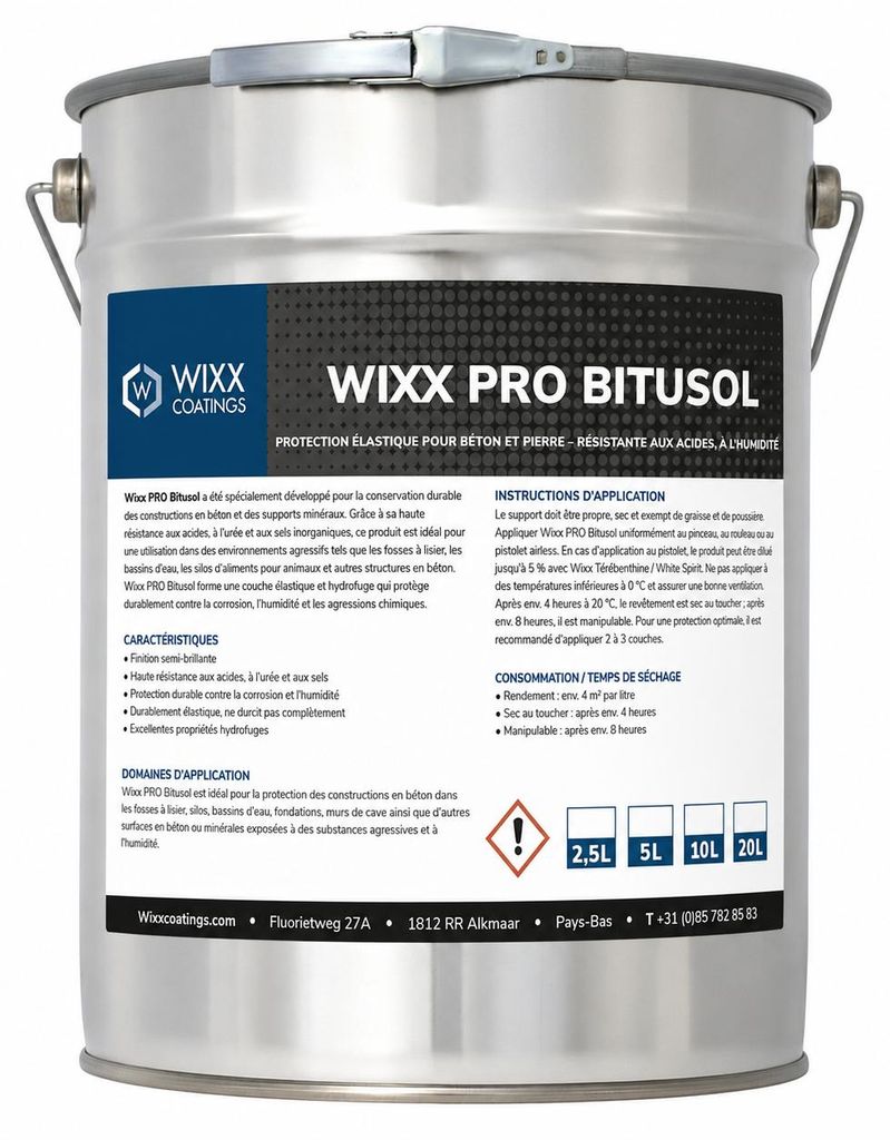 Wixx PRO Bitusol Noir - Noir - 2,5L Image du produit  Image générée par une IA