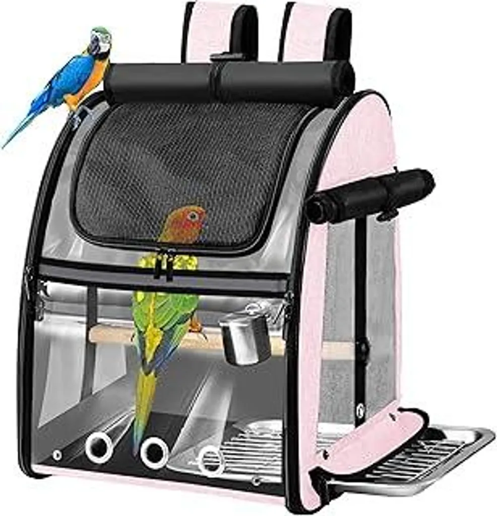 Viaggia col tuo Pappagallo: Zaino SUERTREE Rosa in Acciaio Inox