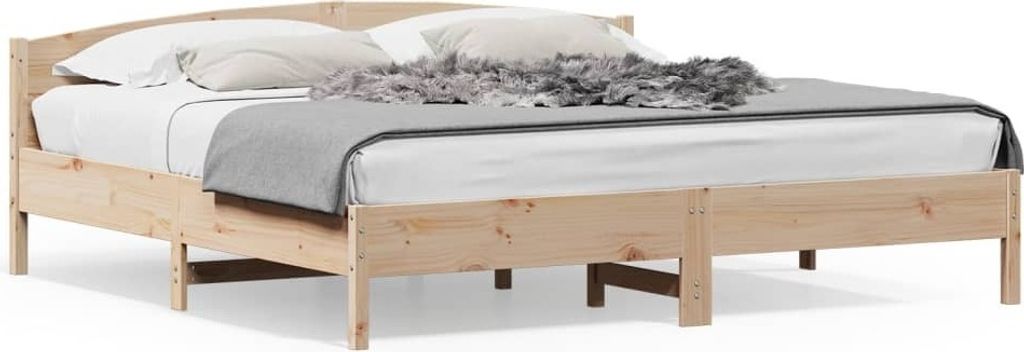 Maison Exclusive - Massivholzbett ohne Matratze 200x200 cm Kiefer
