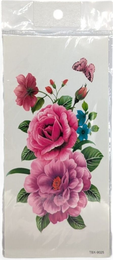 Blumen- und Schmetterlings-Tattoos – Temporäre Körperkunst Produktbild 