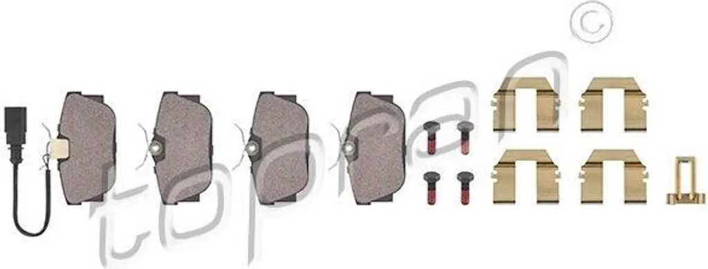 Plaquettes de frein arrière TOPRAN 109 472 pour VW T4 OE 7D0698451E