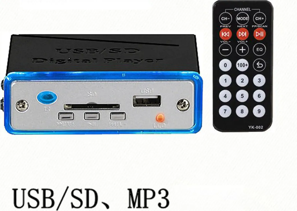Scheda Decodifica Audio MP3 A2 USB SD con Amplificatore 2W-3W Nero