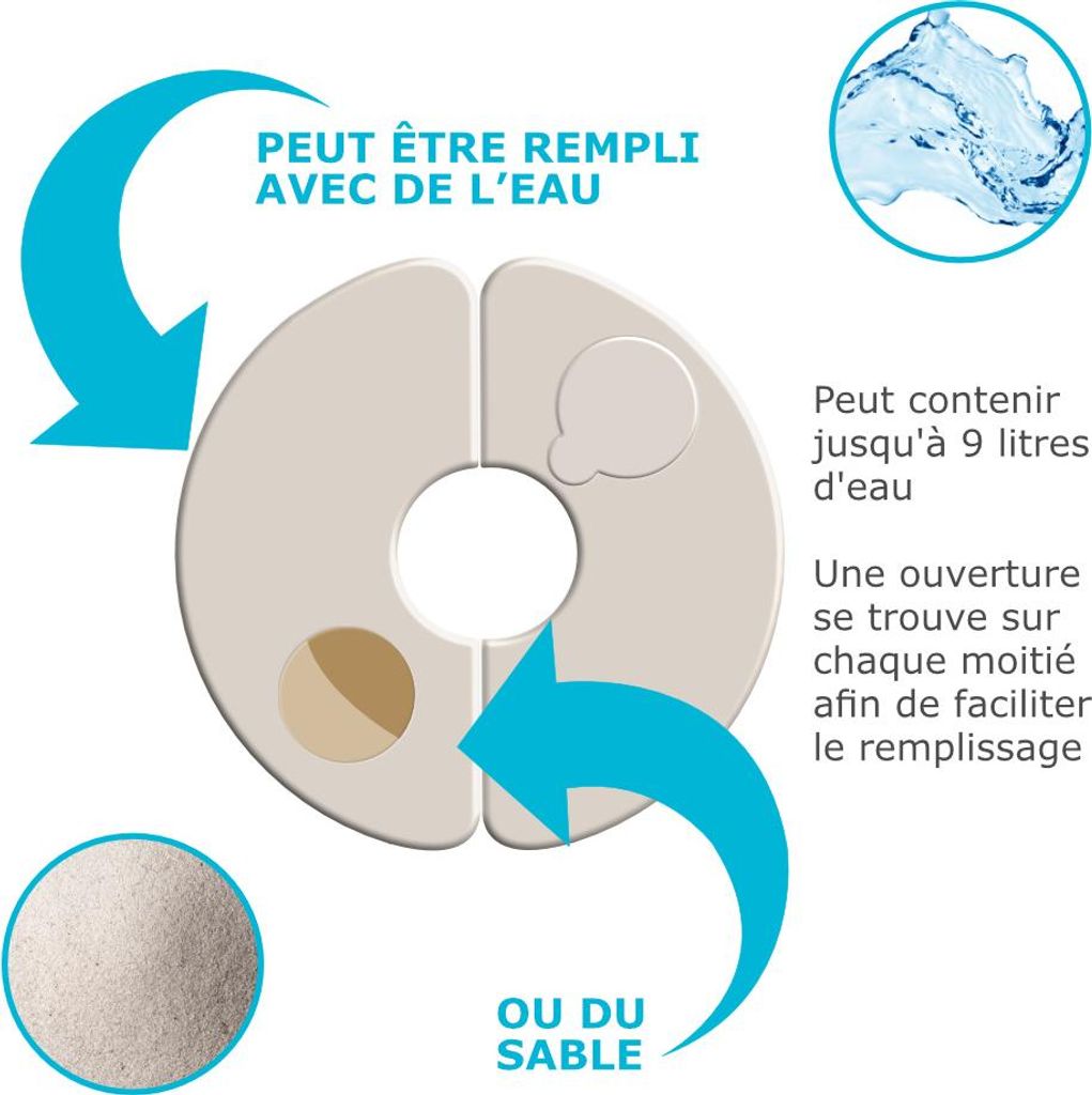 Set de 4 poids pour pavillon Fixation en polyéthylène haute Image du produit 