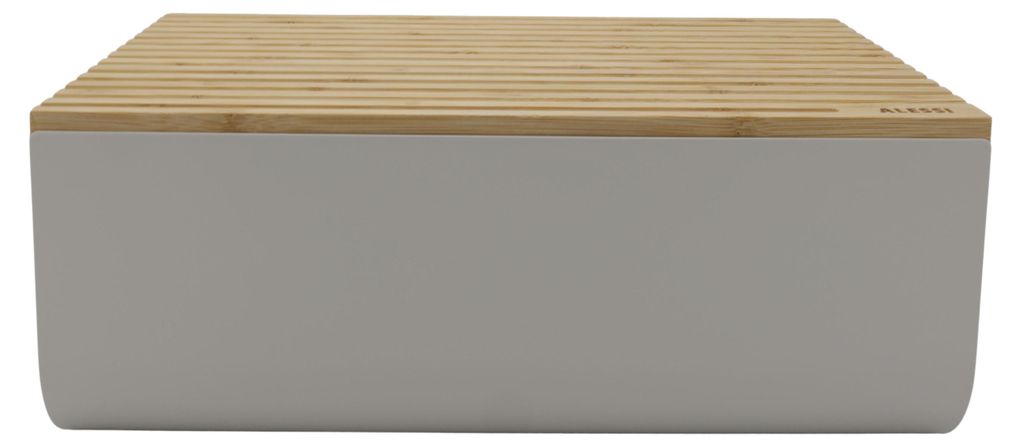 Alessi BG03 WG Mattina Brotkasten, Stahl Bambusholz, Warm Produktbild 