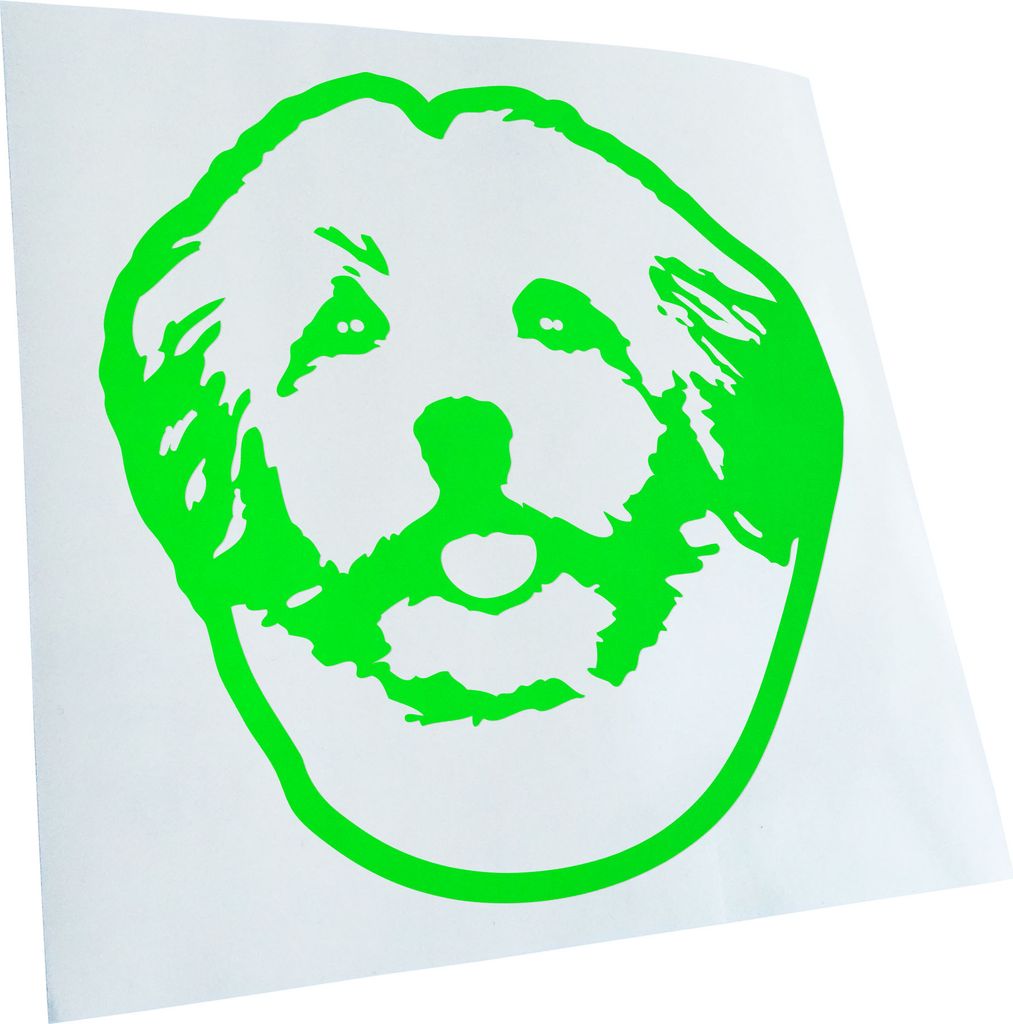 Kiwistar - Autoaufkleber - Havanese Hund - Neongrün - 30x27cm - Aufkleber für Auto, Laptop, Fahrrad, LKW, Motorrad mehrfarbig JDM Decal Racing