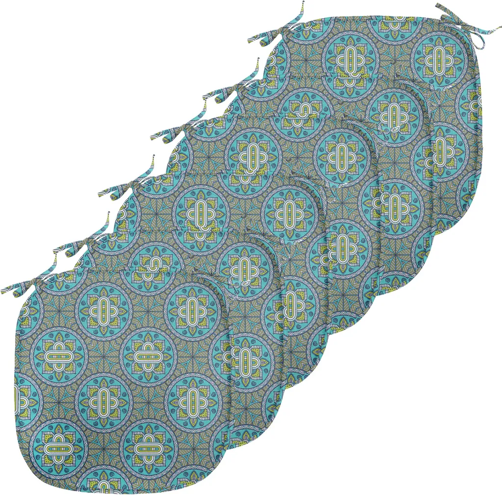 Coussin de Cuisine Décoratif Imperméable avec Attaches - Lot de 6 Multic