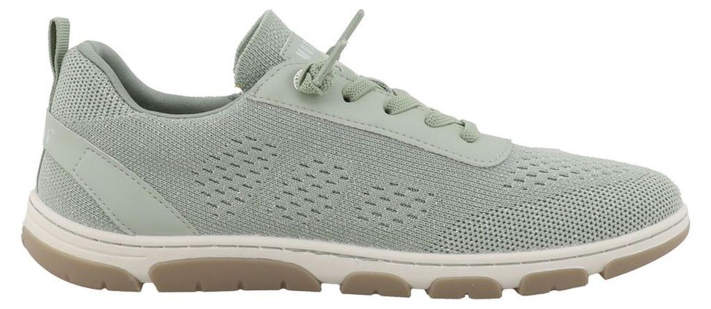 Mustang Damen Sneaker Mesh unifarben Reißverschluss 26M0582002, Größe:37 EU, Farbe:Grün