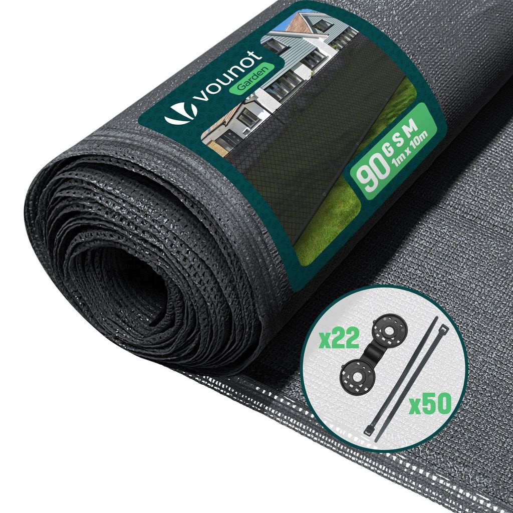 VOUNOT® osłona ogrodzeniowa 1×10 m, siatka zacieniająca do Zdjęcie produktu 