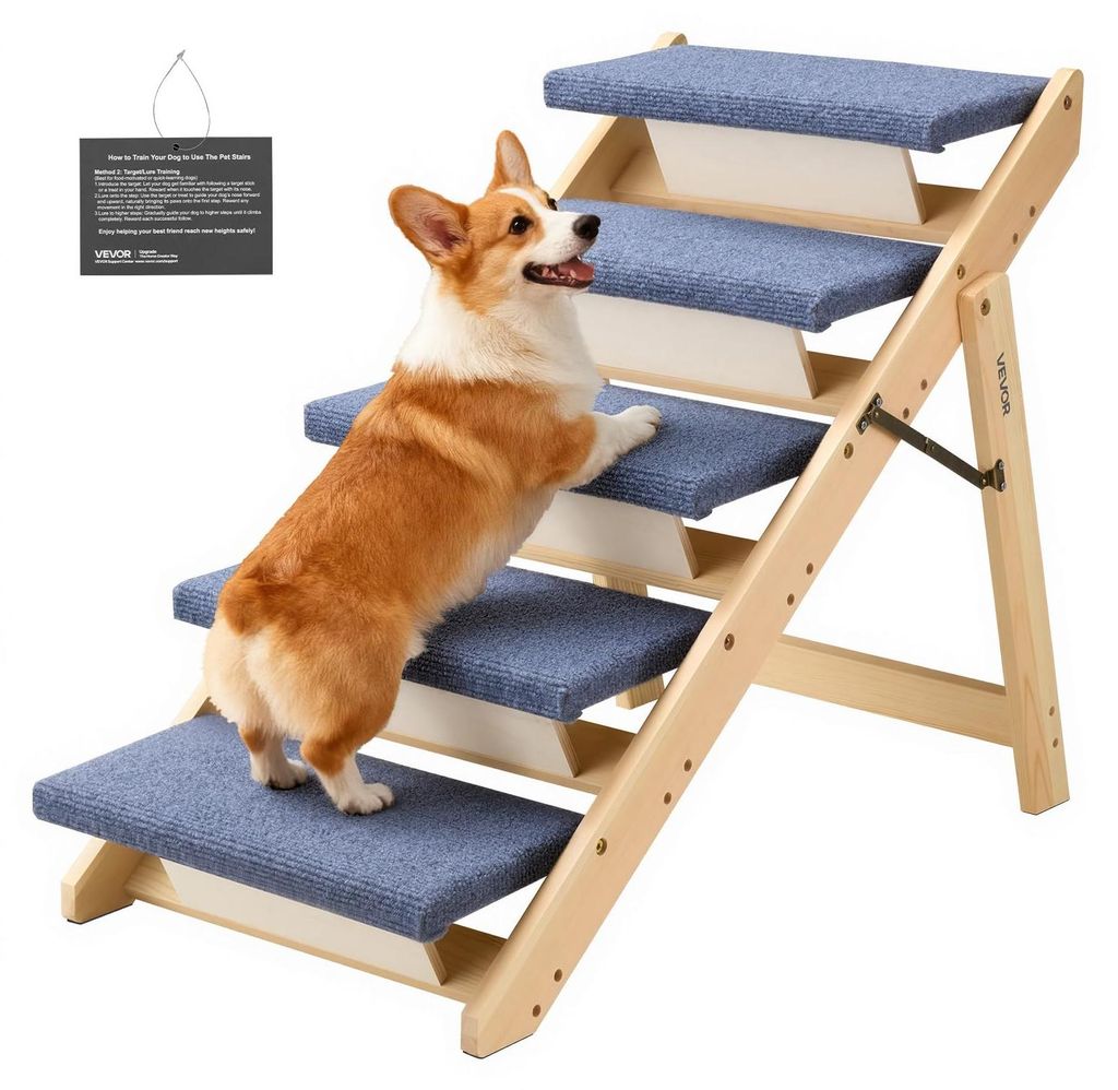 VEVOR Honden trap, 780x470x660 mm, 5 treden, inklapbare Productafbeelding 