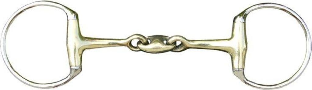 HKM Doppelt gebrochenes Olivenkopfgebiss 18 mm aus Argentan , Gr. 55/115 weiter