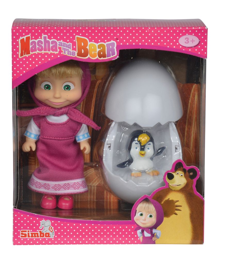 Simba Masha mit Pinguin im Ei Spielfigur; 109301003 Produktbild 