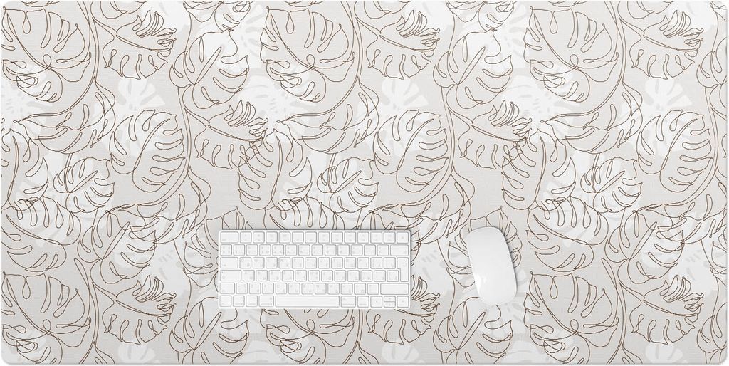 Monstera Hinterlässt Ein Nahtloses Muster – Schreibtischunterlage – Rutschfeste Tischunterlage – Schreibtischmatte für Büro & Zuhause – ...