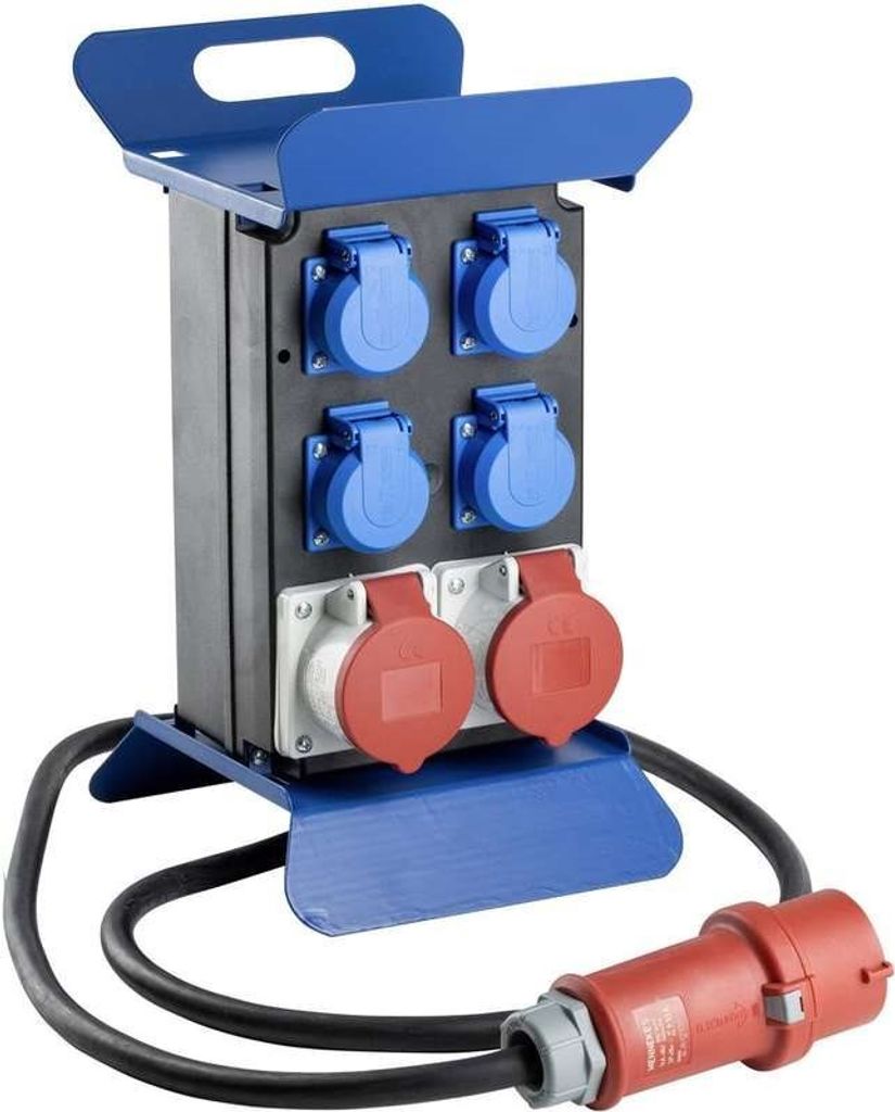 AS Schwabe 60504 STECKY Stromverteiler 400V I 16 A 1 CEE-Stecker 16 A, 5polig 400 V IP44 (60504)