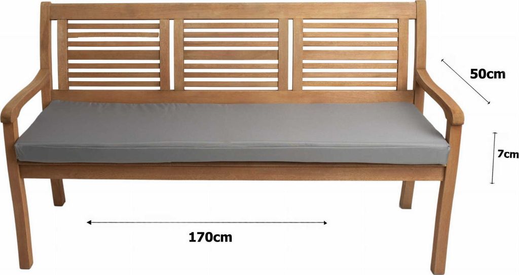 Cuscino Per Panca Per Interni Ed Esterni, Impermeabile, 110/120/150/180 Cm, Per Mobili Da - 7