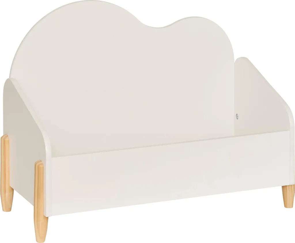 Coffre douceur blanc design scandinave 61 cm avec grande capacité stockage