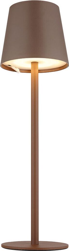 LED Tischleuchte, braun, Touchdimmer, Akku, H 36 cm Produktbild 8