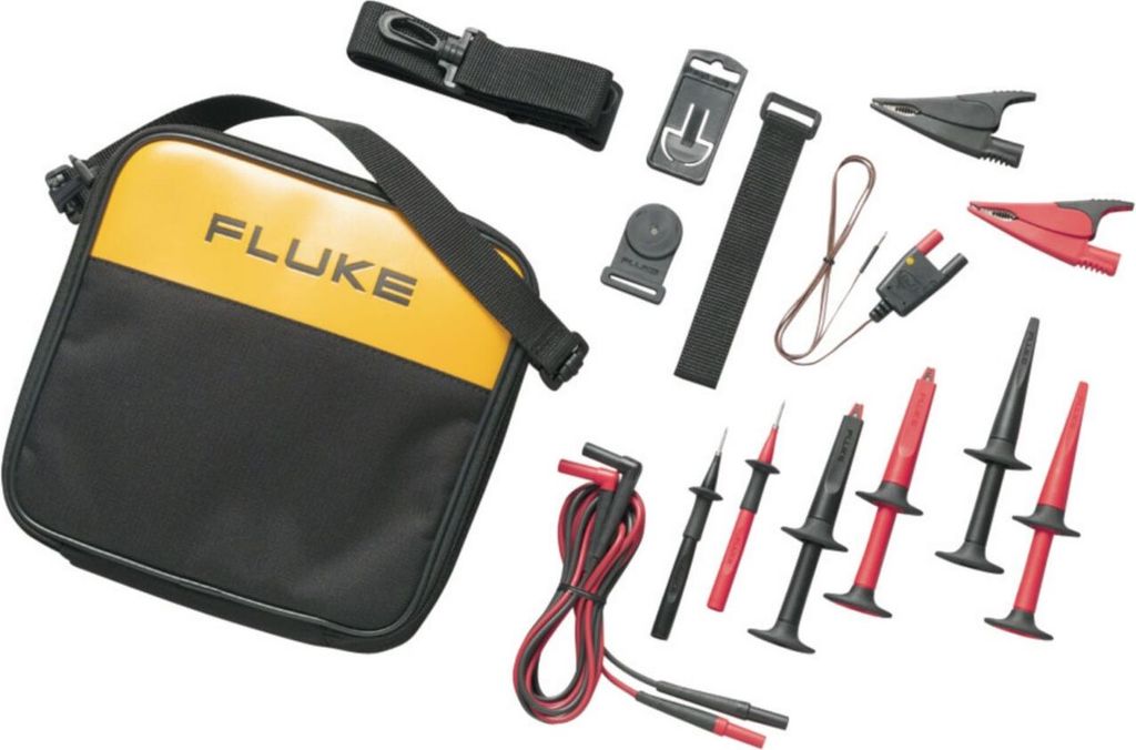 Fluke TLK289 Sicherheits-Messleitungs-Set Abgreifklemmen, Stecker 4 mm, Prüfspitze Stecker 4 mm Rot, Schwarz 1 St