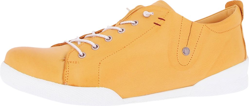 Andrea Conti Damen Slipper Halbschuh bequem sportlich Stretcheinsatz 0345724, Größe:42 EU, Farbe:Gelb