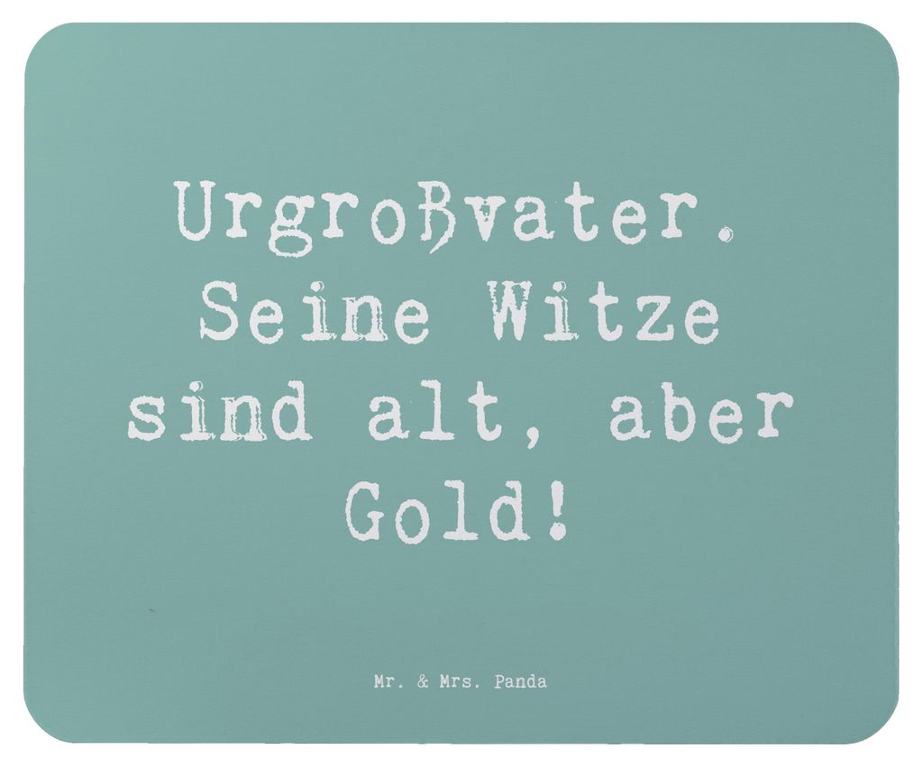 Mr. & Mrs. Panda Mouse Pad Spruch Urgroßvater Witze - Meeresbrise - Geschenk, Mousepad, laptop mauspad, Traditionen, Ahnen, Weihnachten, Lebenswei...