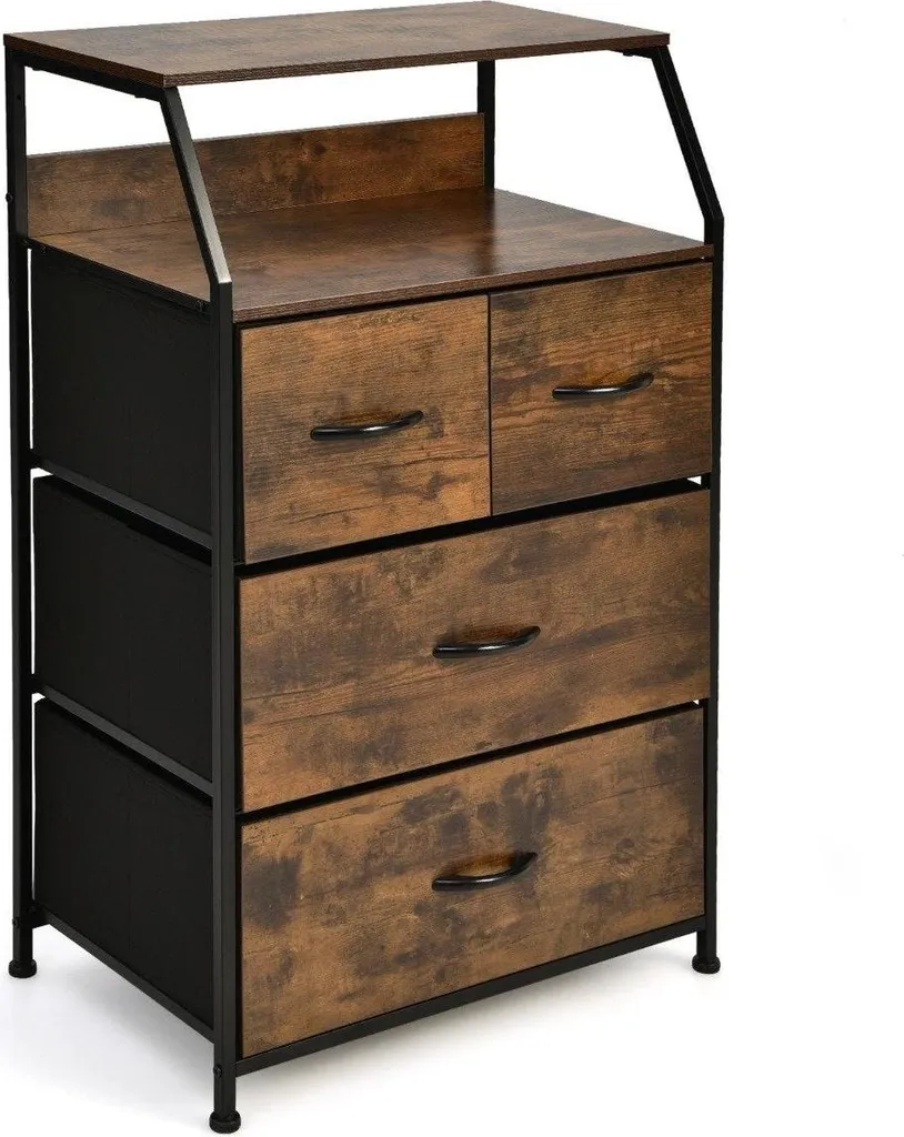 Rangement efficace : commode industrielle 4 tiroirs pour petits espaces