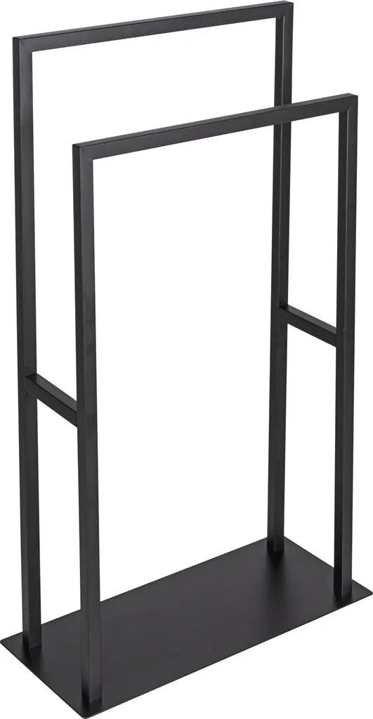 Asciugamani in Ordine con WENKO Rivaltana Nero Inox - Piantana Bagno