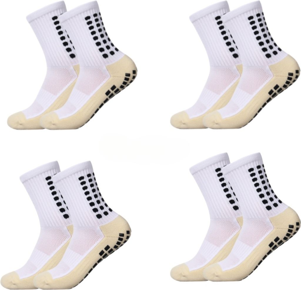 4 Paar Herren-Fußballsocken mit rutschfestem Griffpolster, Produktbild 
