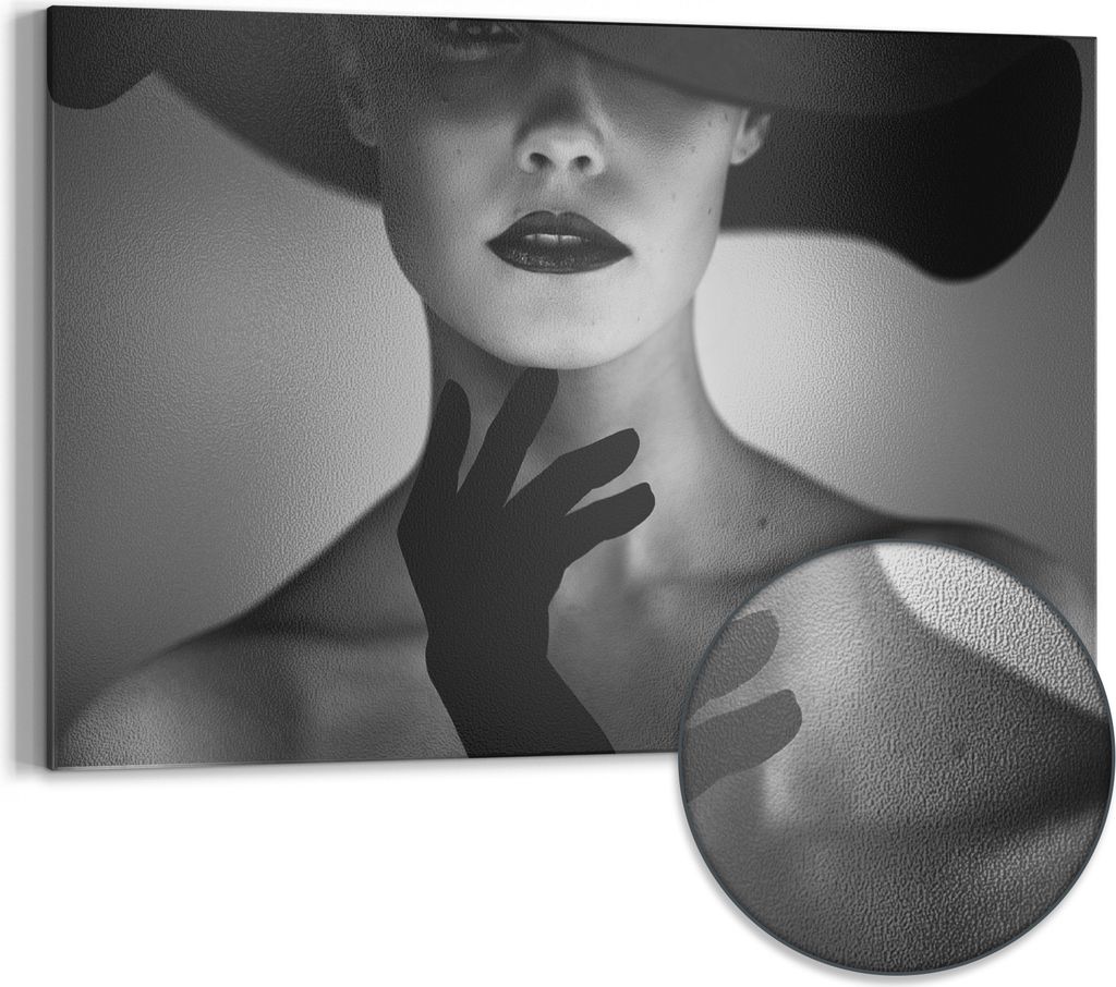 DEQORI Magnettafel Metall 60x40 cm 'Geheimnisvolle Eleganz' Whiteboard Pinnwand Büro