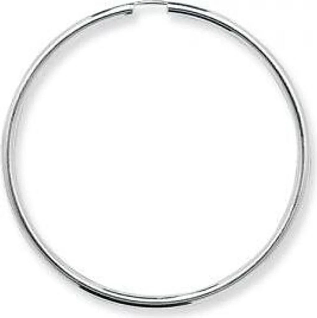 Grandes créoles pour femme en argent véritable 925 de 46mm de diamètre