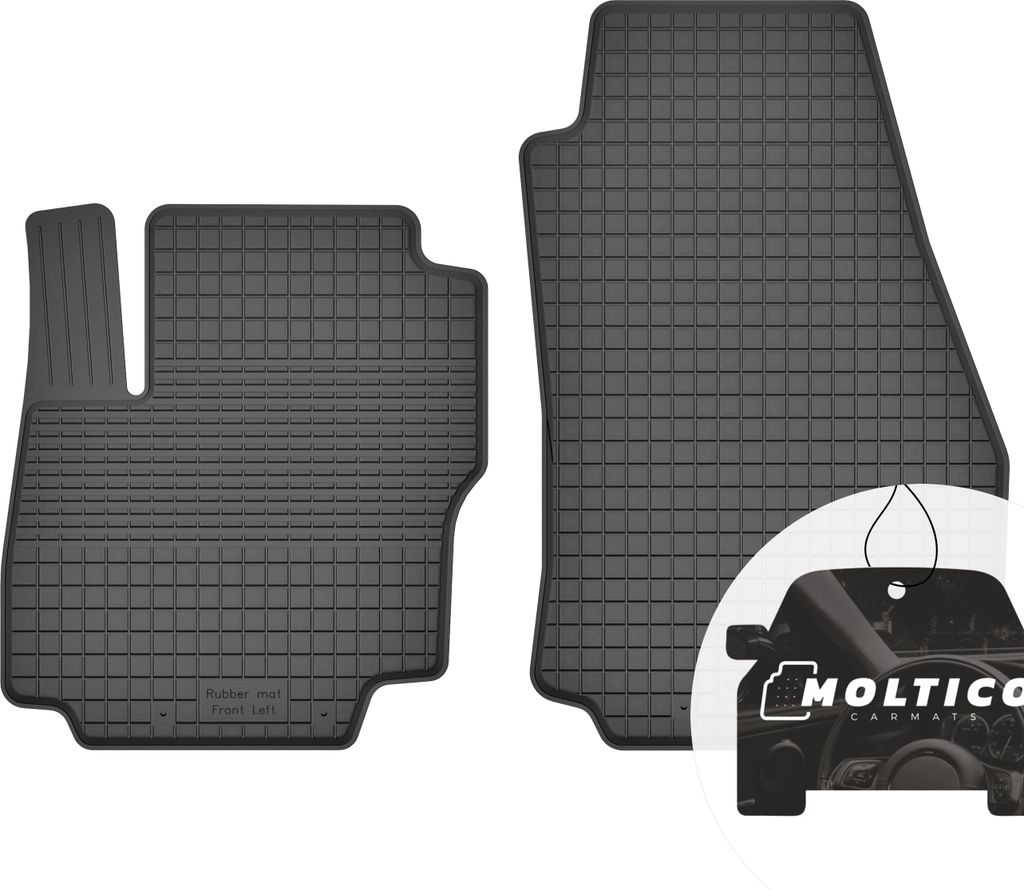 Vorne Gummimatten mit Rand Auto Fußmatten Gummi Automatten Passgenau 2-teilig Set - passend für Ford Kuga II 2012-2020