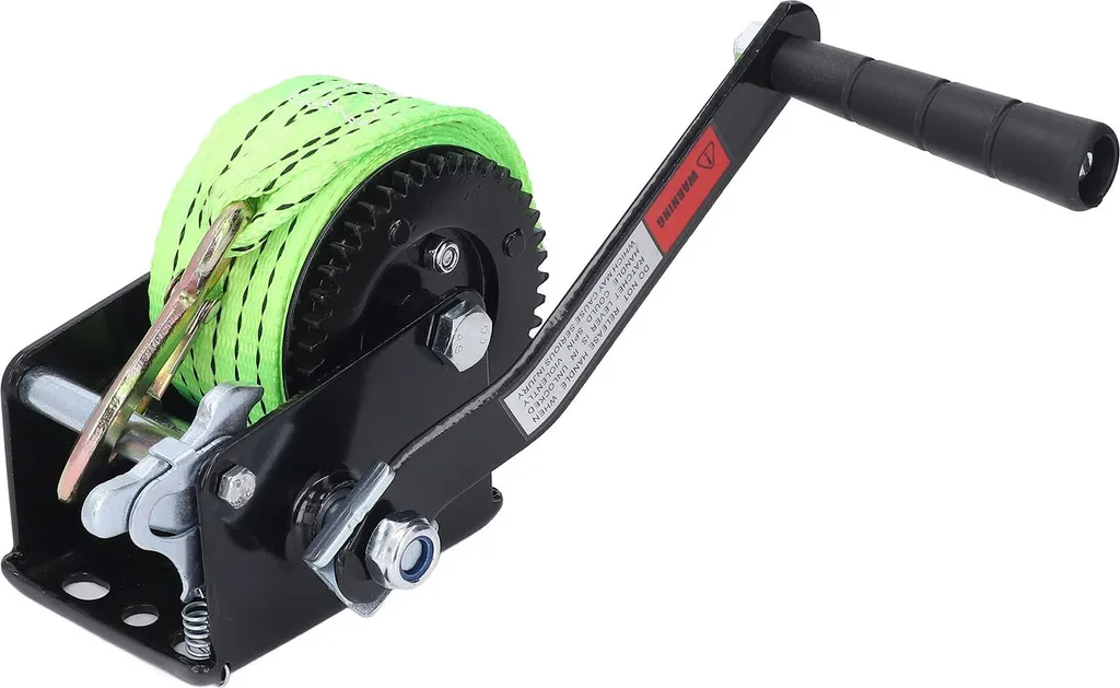Treuil à manivelle pour remorque de bateau avec sangle polyester noire - 6