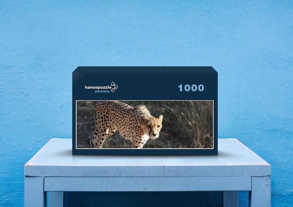 hansepuzzle 75825 - Gepard Puzzle, 1050 Teile, Tierwelt, 60,0 x 46,0cm mit hochwertiger Aufbewahrung, Kartonbox und wiederverschließbarem Beutel